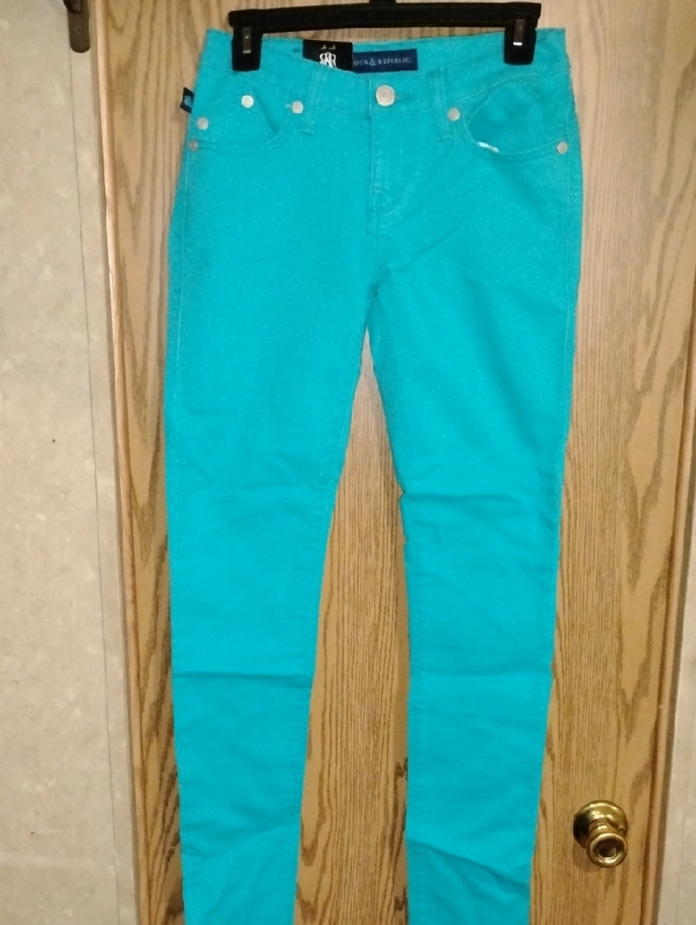 Rock & Republic Agave Turquoise Skinny Jeans